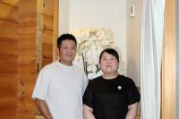 20220920 竹谷様ご夫妻 台風の中でしたが無事にお帰り頂き『感謝』です！ご主人は食べられなっかった平目の刺身！克服され、しかも美味しいと言って頂き、これも『感謝です』次回は晴れた日にお越し下さい？