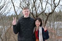 20260103 高木様・Oksman様 ご実家でお正月を過ごしてお帰りに『小啄木』をご利用頂きました！！！Oksmanさんは長身で、久し振りにじぃ～じより高いお客様でした！！！言葉もご理解頂いている様で、じぃ～じの話にも頷いていましたので嬉しく思いました！！！暫く日本に滞在されるとの事なので日本の素敵な所を刊行して下さいね！！！💛お二人の幸せを祈念致します💛